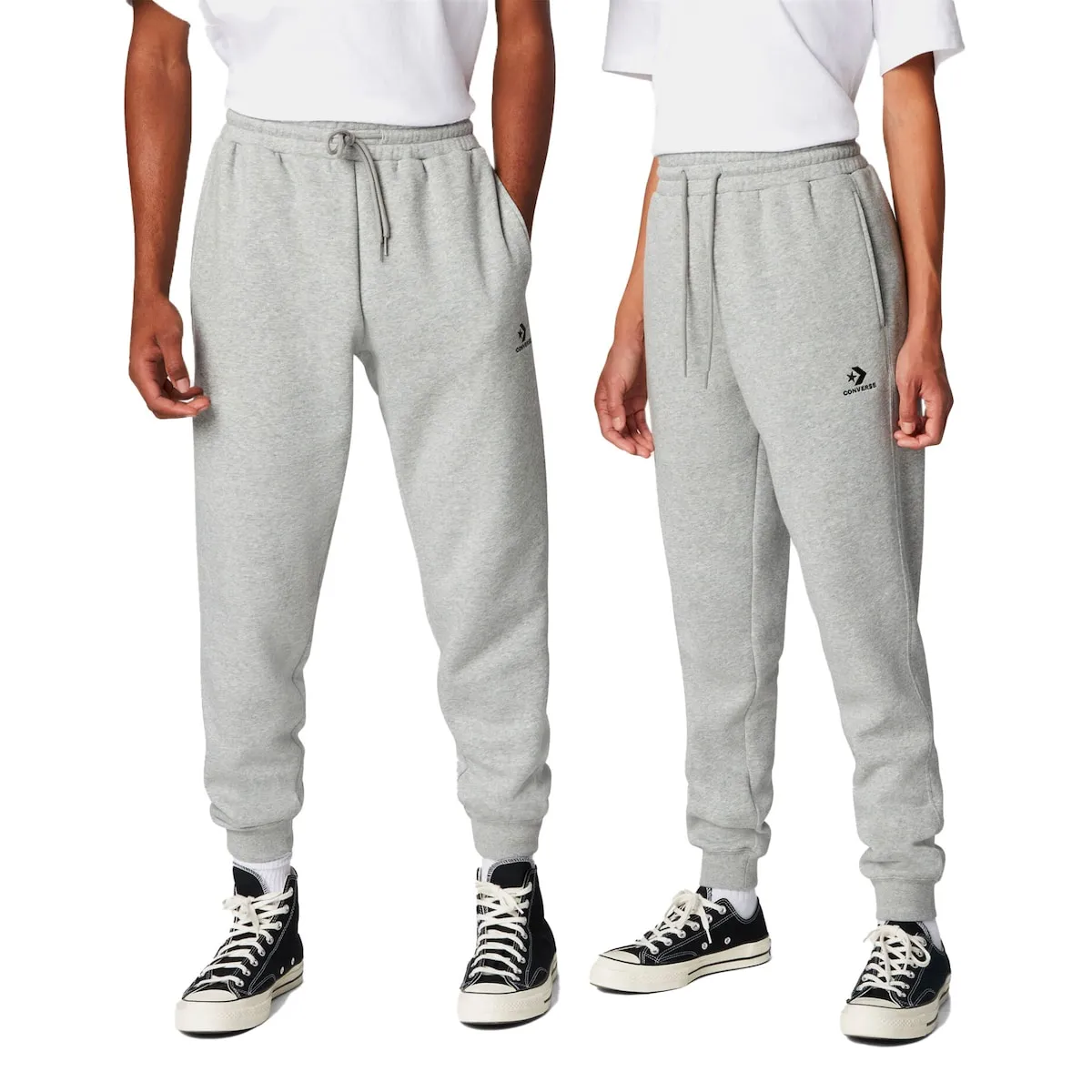 

Унисекс спортивные штаны Go-To с вышитой звездой и мотивом Chevron из флиса Converse, серый