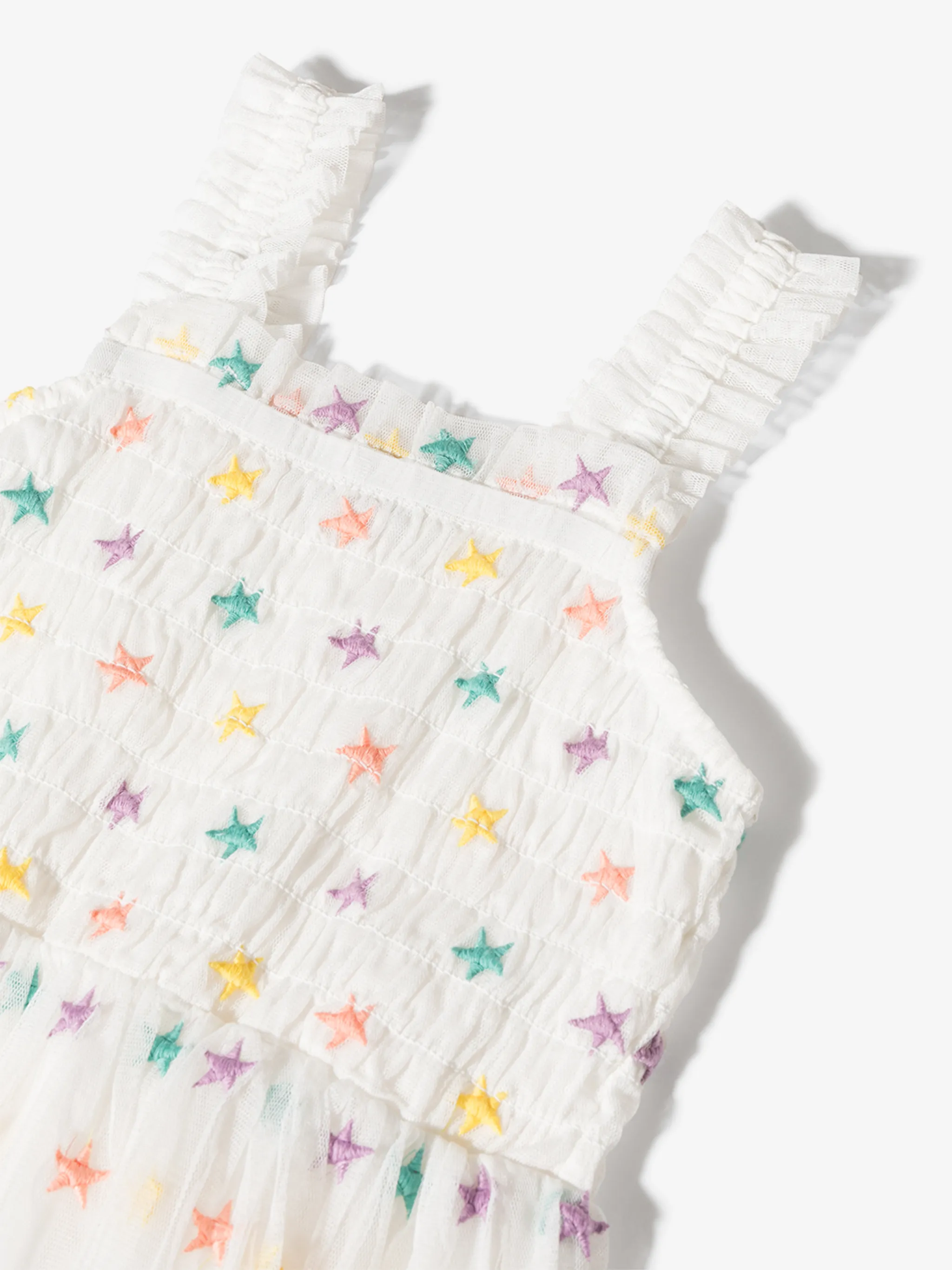 Платье с вышивкой Stella Mccartney Kids, белый — фото 3