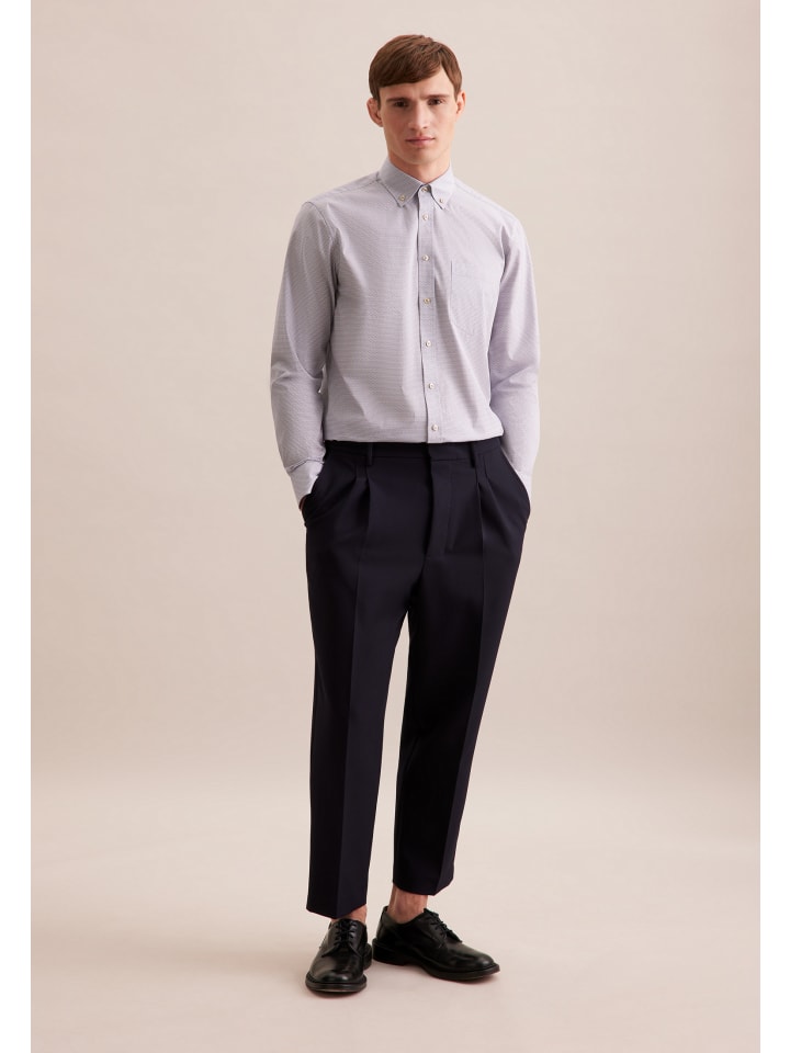 

Деловая рубашка, стандартного размера, бежевого цвета Seidensticker