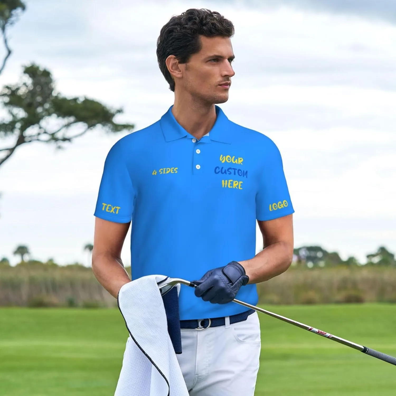 Мужская поло с коротким рукавом Custom Golf Shirts с логотипом — фото 4