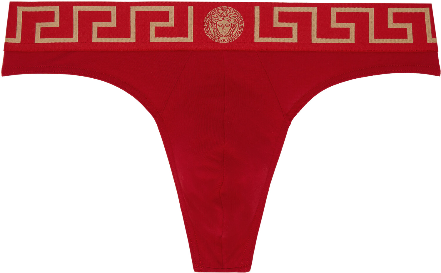 

Трусики-стринги с красным узором Greca Border Versace Underwear