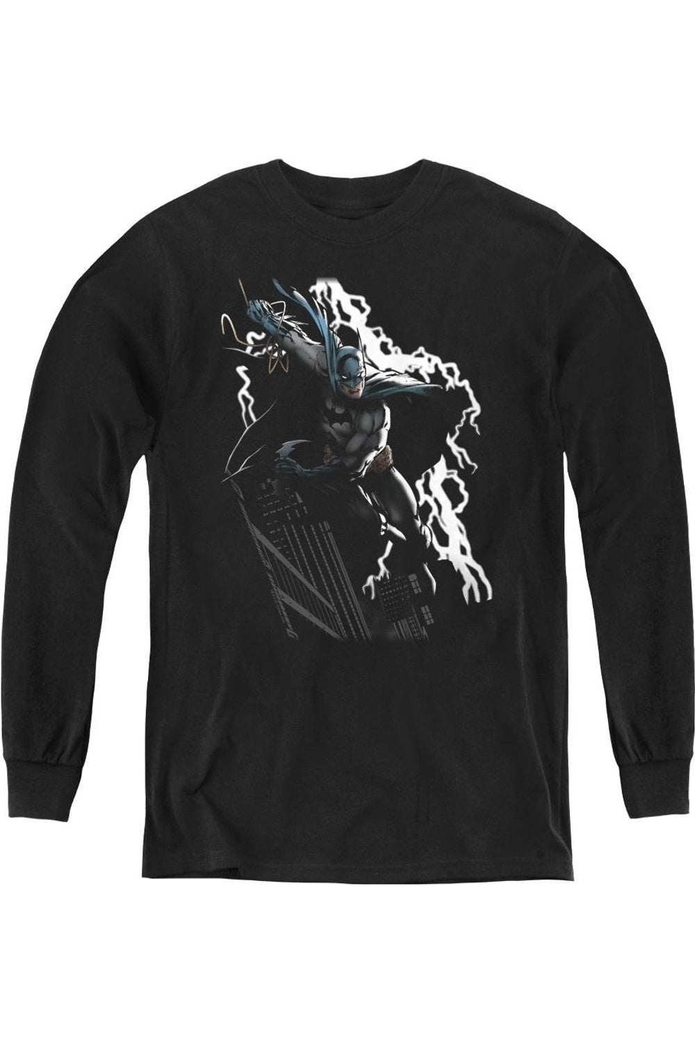 

Футболка с длинным рукавом "Justice League of America: Удар молнии" для молодежи Gildan, черный