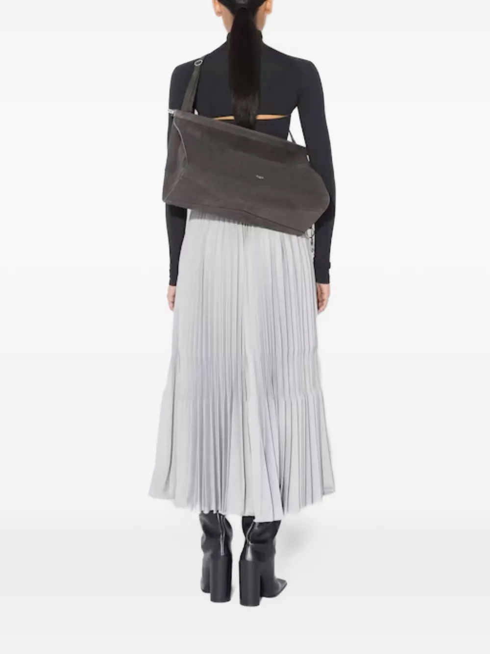 Топ с вырезами и длинными рукавами Alaïa, черный — фото 4