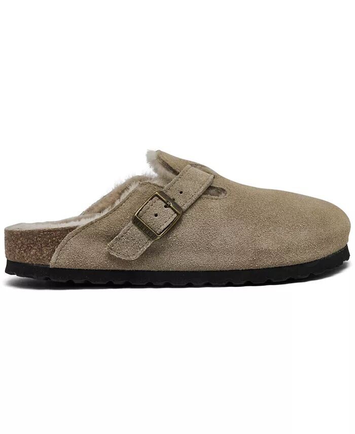 Женские босоножки из замши и кожи от Finish Line Birkenstock, коричневый/бежевый — фото 3
