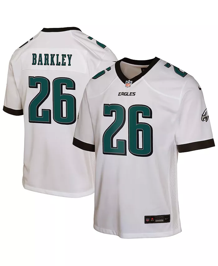 

Белая игровая майка Филадельфия Иглз для больших мальчиков и девочек Сакуон Баркли Nike