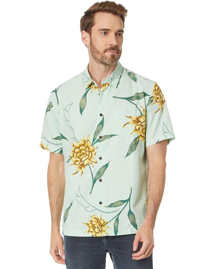 

Рубашка Quiksilver Waterman Perfect Bloom Button-Up, цвет Subtle Green Perfect Bloom
