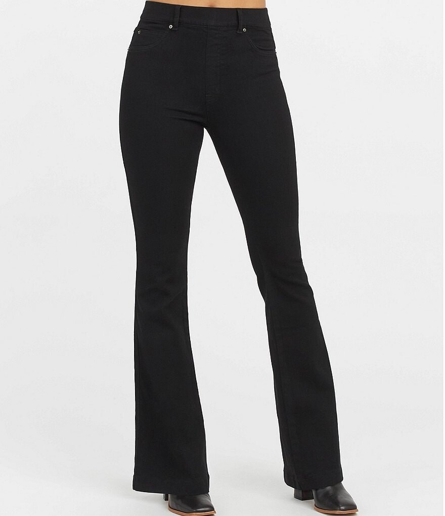 

Расклешенные эластичные джинсы Spanx с высокой посадкой, черный