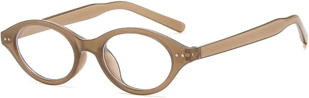 

Солнцезащитные очки с защитой UV400 | Маленькие овальные заклепки, цветные линзы | Для женщин и мужчин, для занятий спортом на открытом воздухе и вождения DSVIGF, Jelly Tea Clear