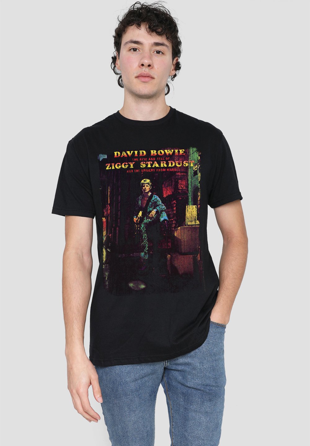 

Футболка с принтом DAVID BOWIE ZIGGY STARDUST ALBUM Cotton Soul, черный