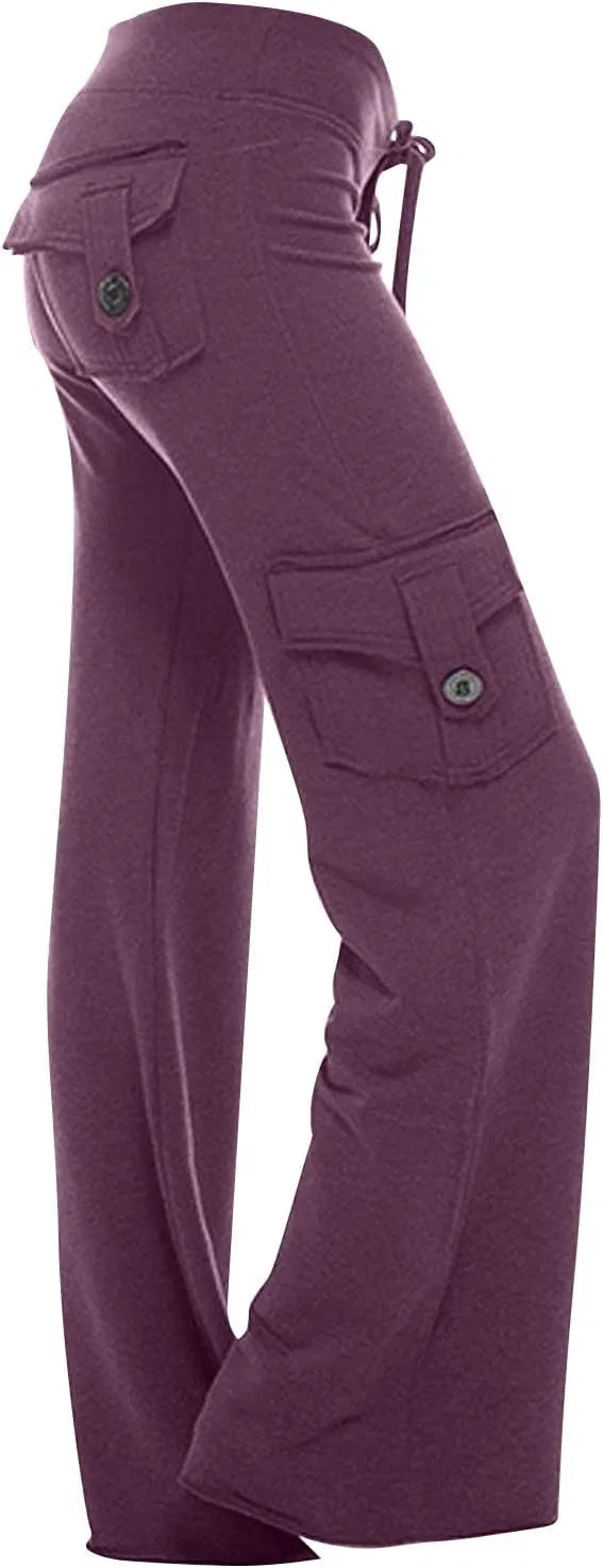 Штаны карго, с карманами, Purple