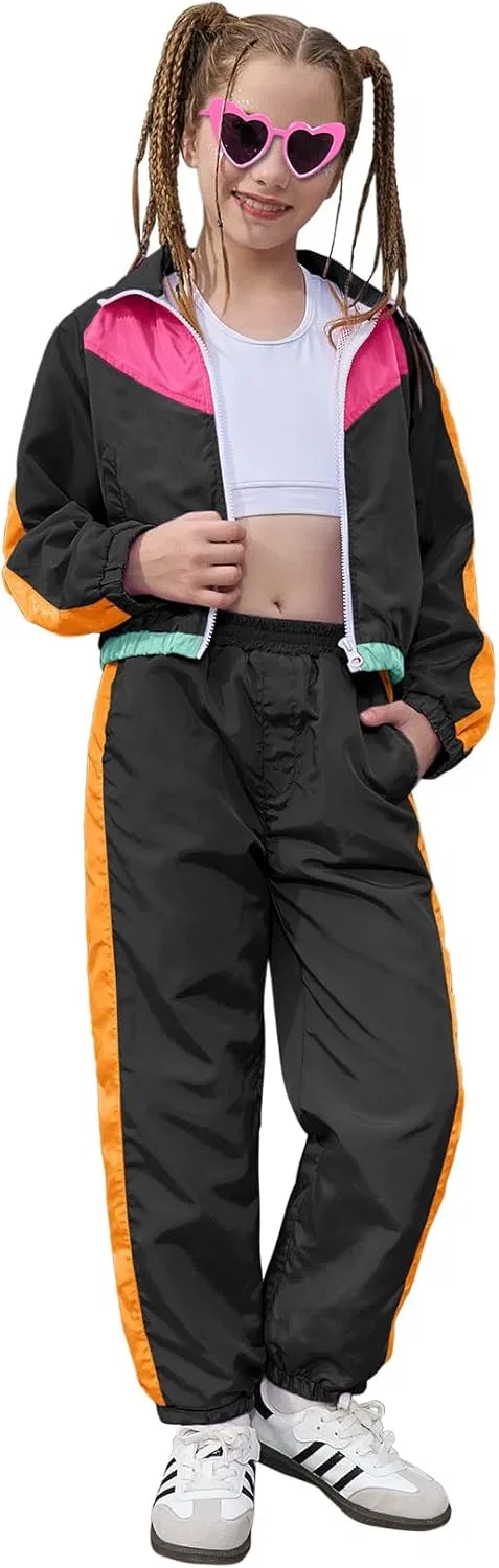 Спортивный костюм для девочек Perfashion, 2 предмета, черный