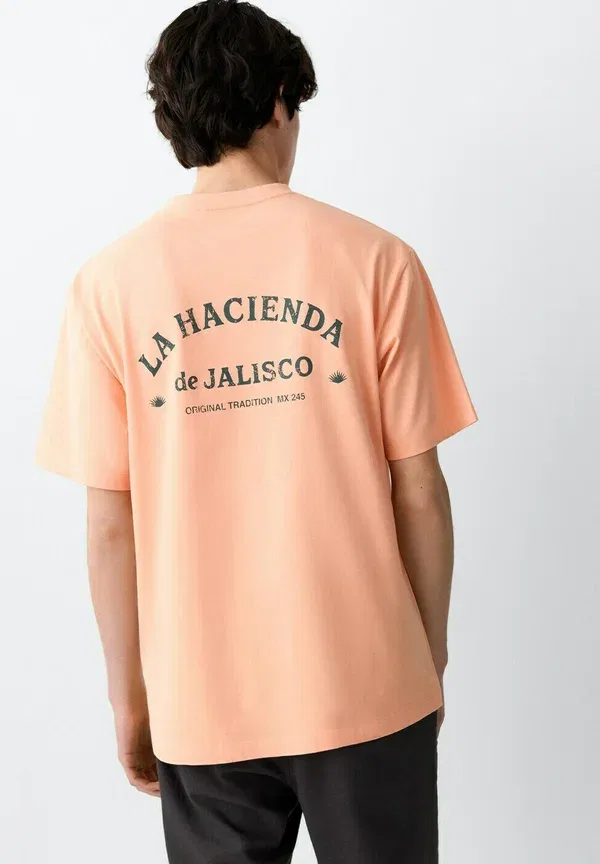 Футболка Mango Kids Teen print, оранжевый — фото 2