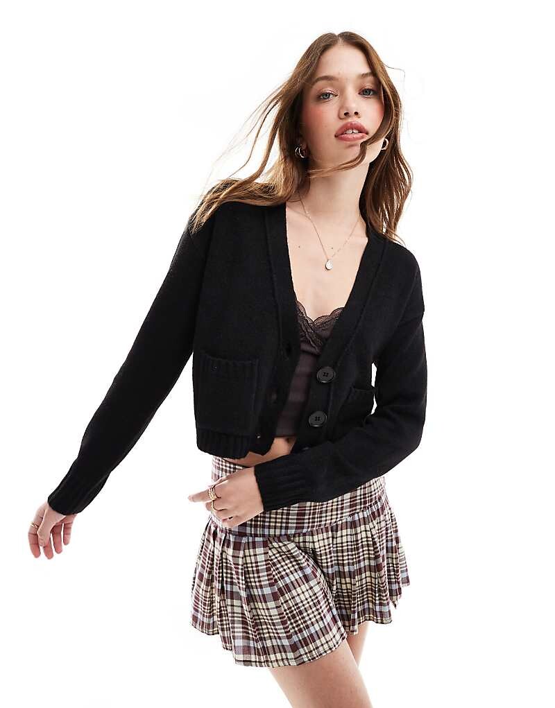 

Черный кардиган Miss Selfridge – с декоративными швами