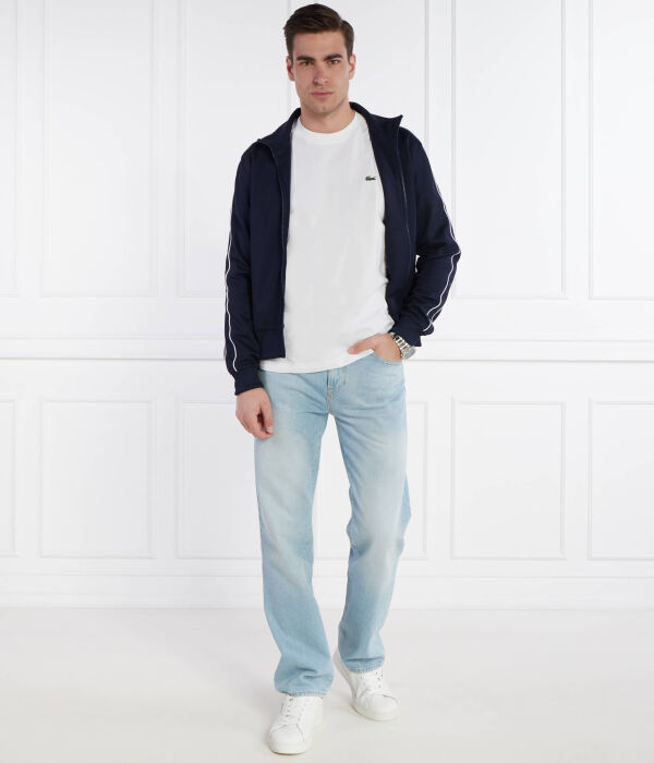 Футболка мужская Lacoste базовая с логотипом бренда, белый — фото 2