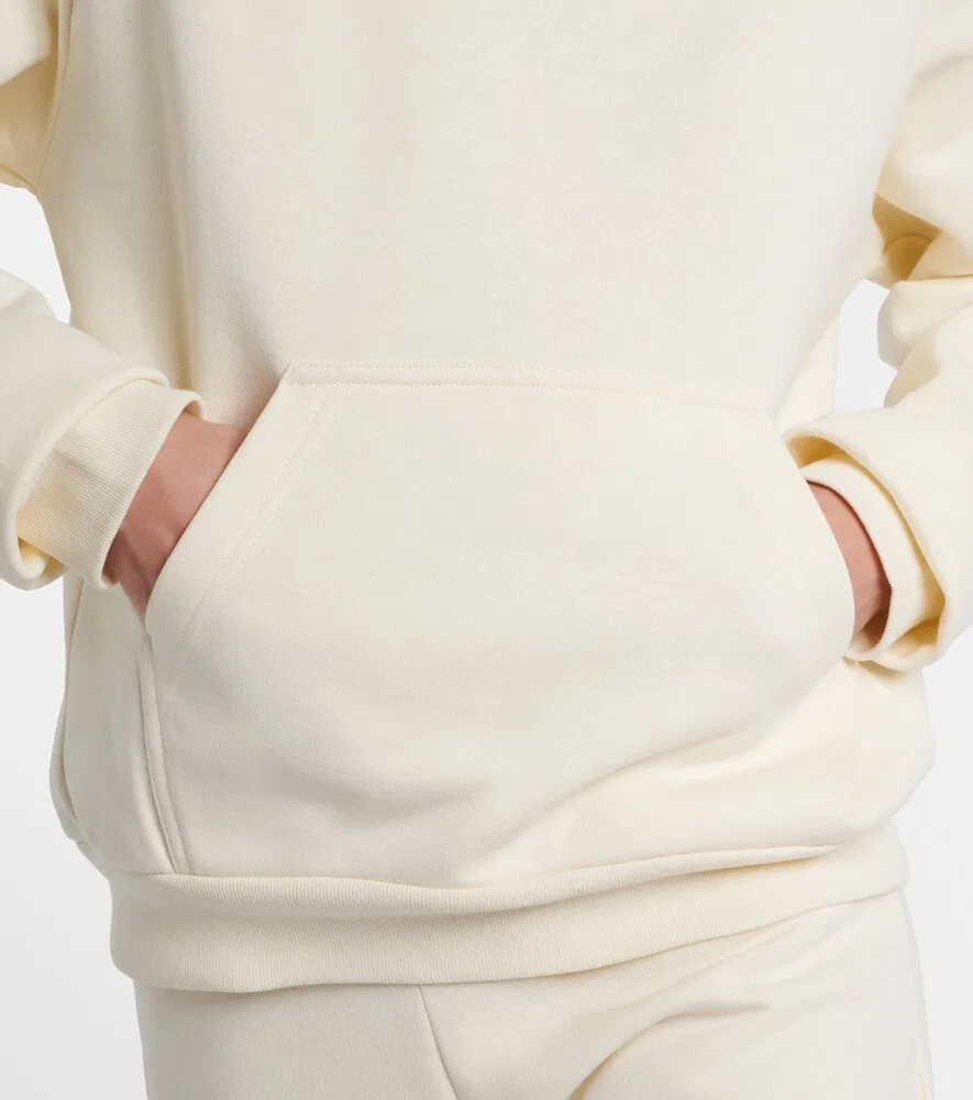 Толстовка из хлопкового флиса с логотипом Balenciaga, белый — фото 4