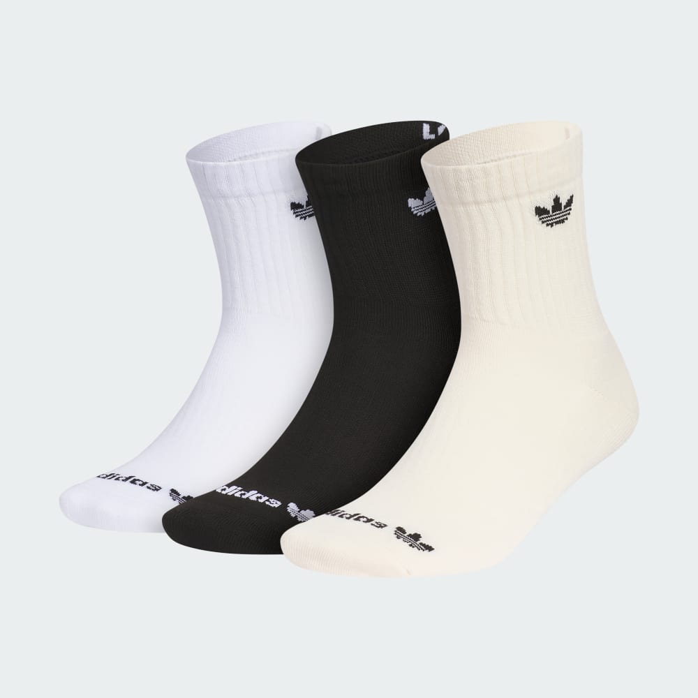 

Носки Adidas Originals Trefoil 2.0 3-Pack High Quarter Socks, цвет White/Black/Wonder White