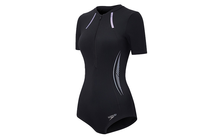 

Женский купальник спидометр цельнокроеный, черный/фиолетовый (с длинными рукавами)