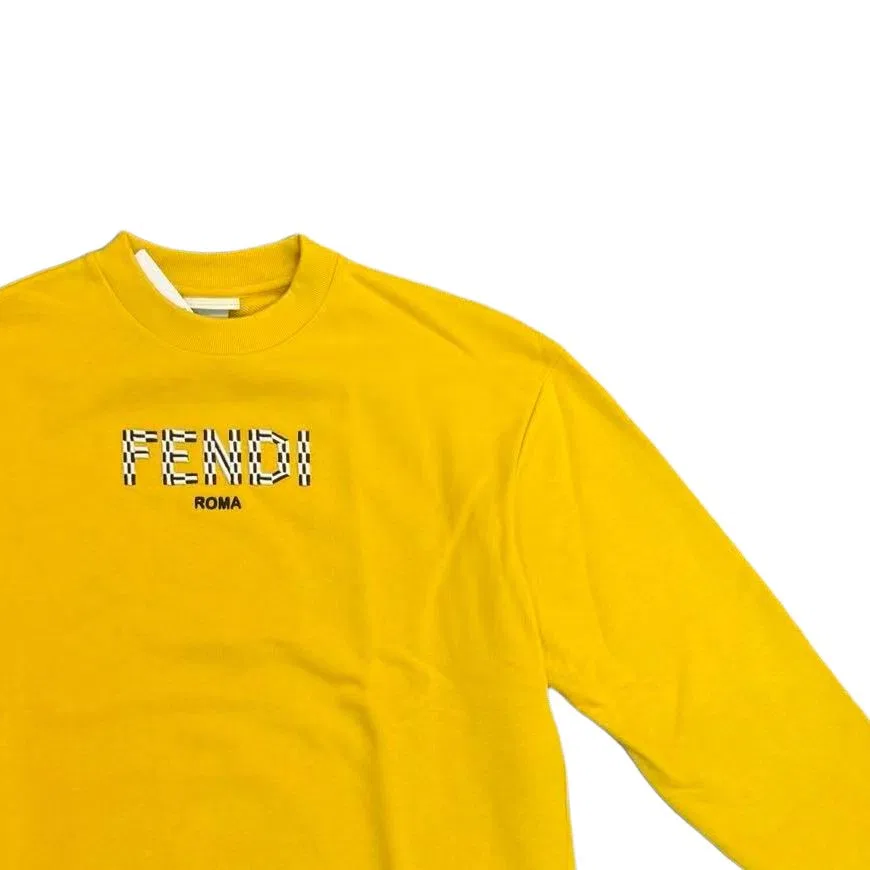 Детский свитшот с круглым вырезом FENDI, Yellow — фото 3