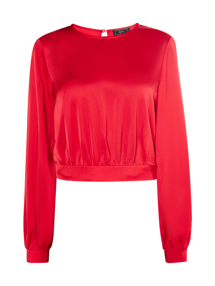 

Женская блузка с длинными рукавами красного цвета faina