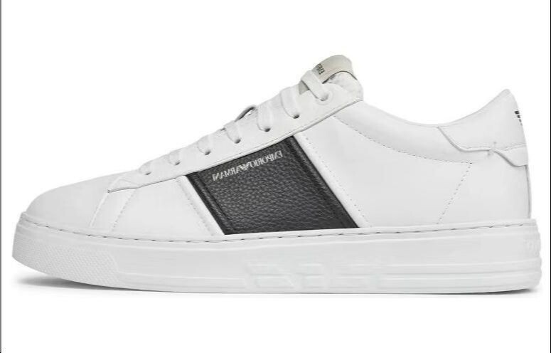 Кроссовки EMPORIO ARMANI Mesh-panelled Logo-print Sneakers, белый