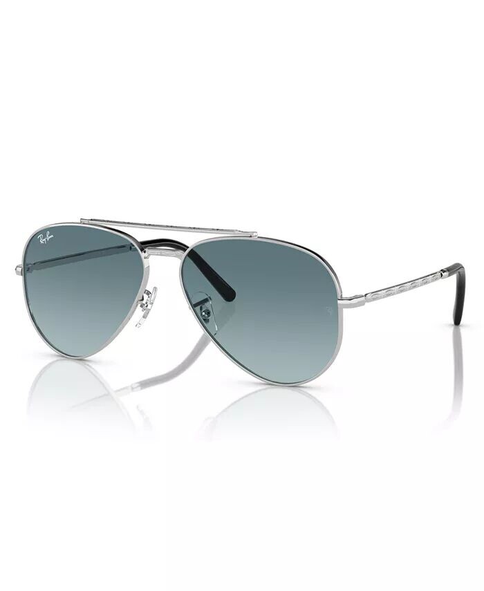 

Новые солнцезащитные очки-авиаторы унисекс, градиент RB3625 Ray-Ban, серебро