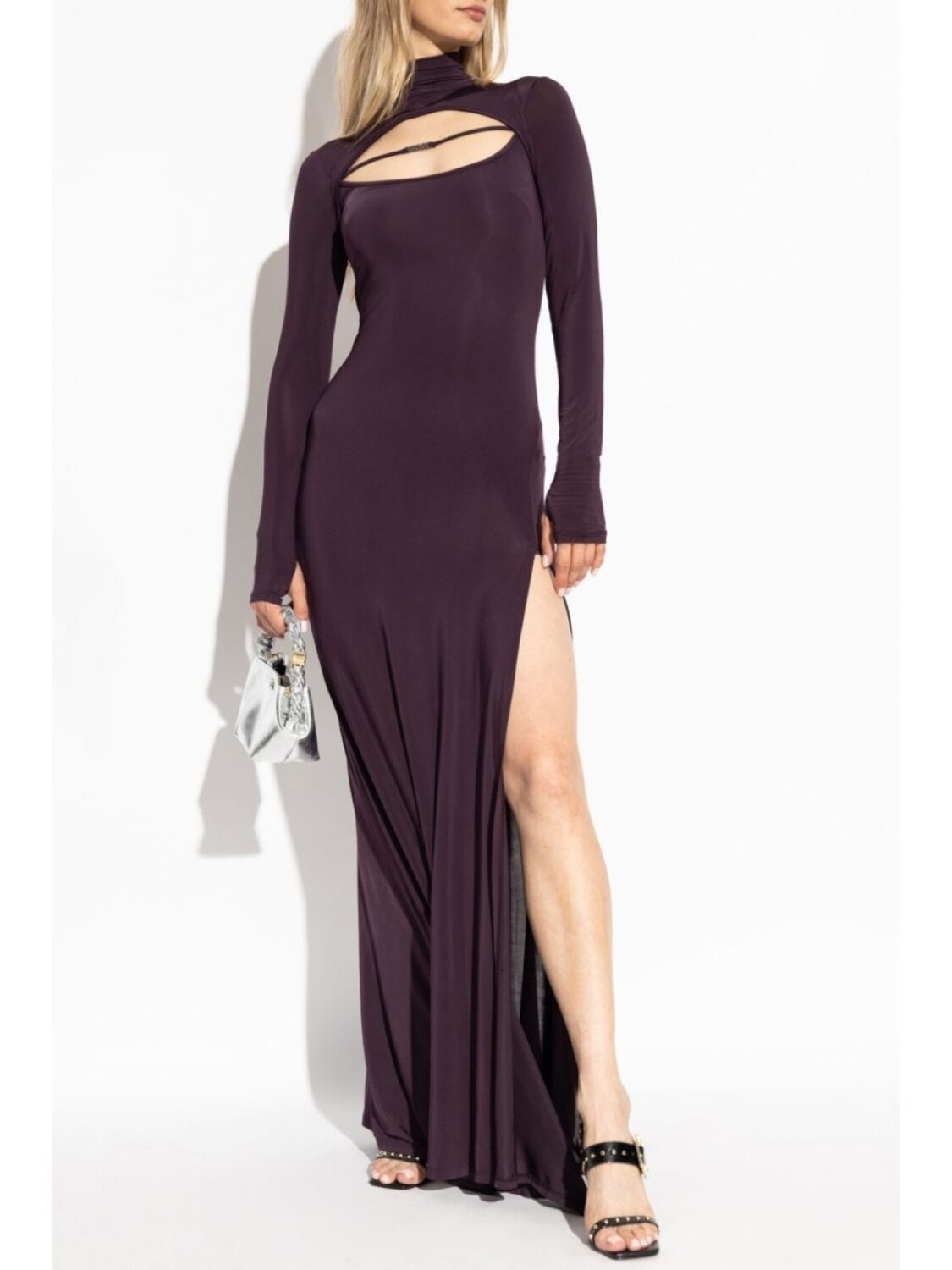 

Versace Jeans Couture платье миди с вырезами, фиолетовый