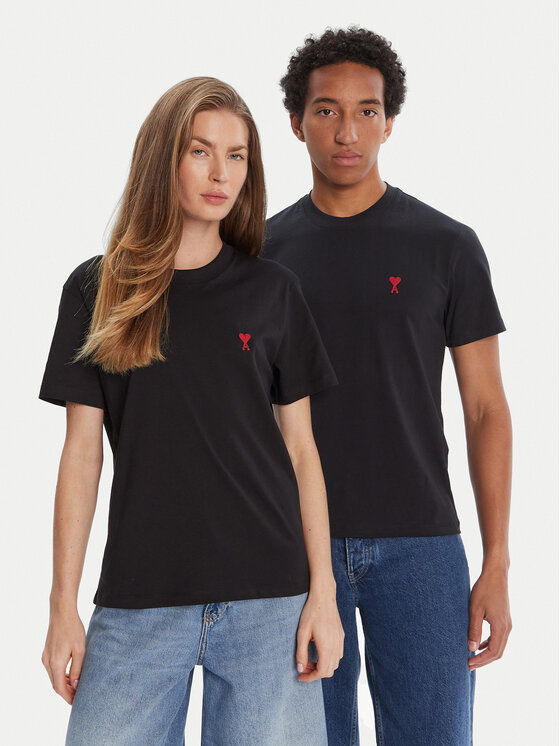 

Футболка regular fit BFUTS035.724 Ami Paris, чёрный