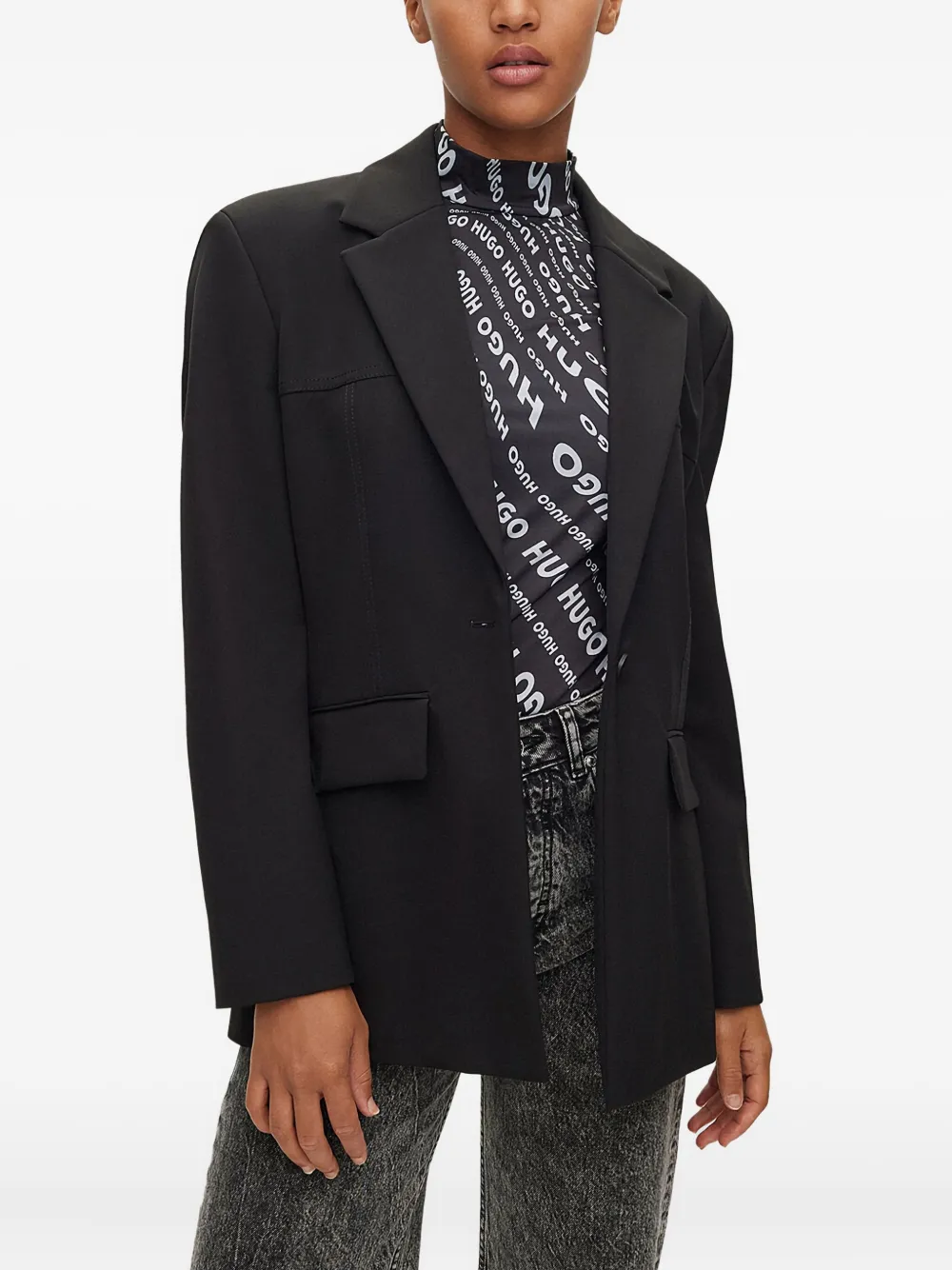 

Однобортный пиджак HUGO, черный