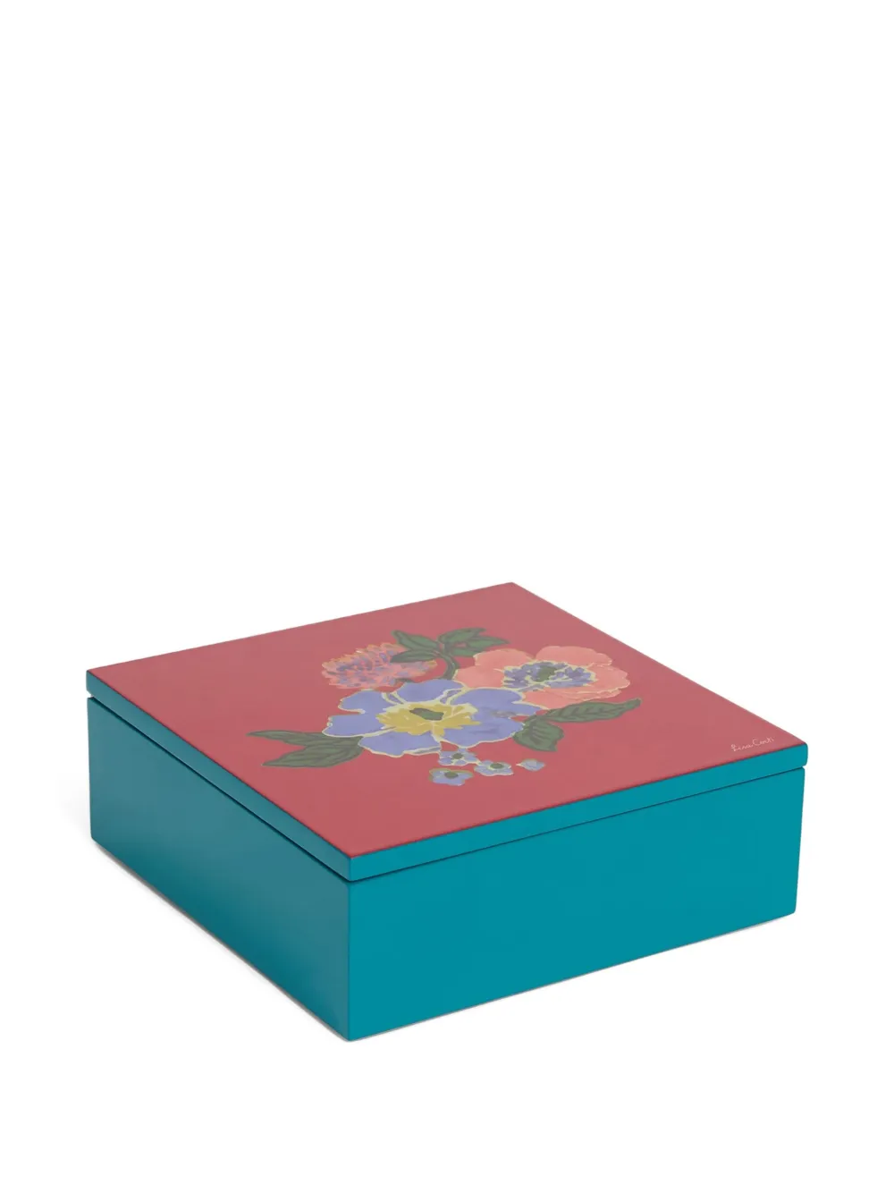 

Шкатулка с цветочным принтом Lisa Corti, красный