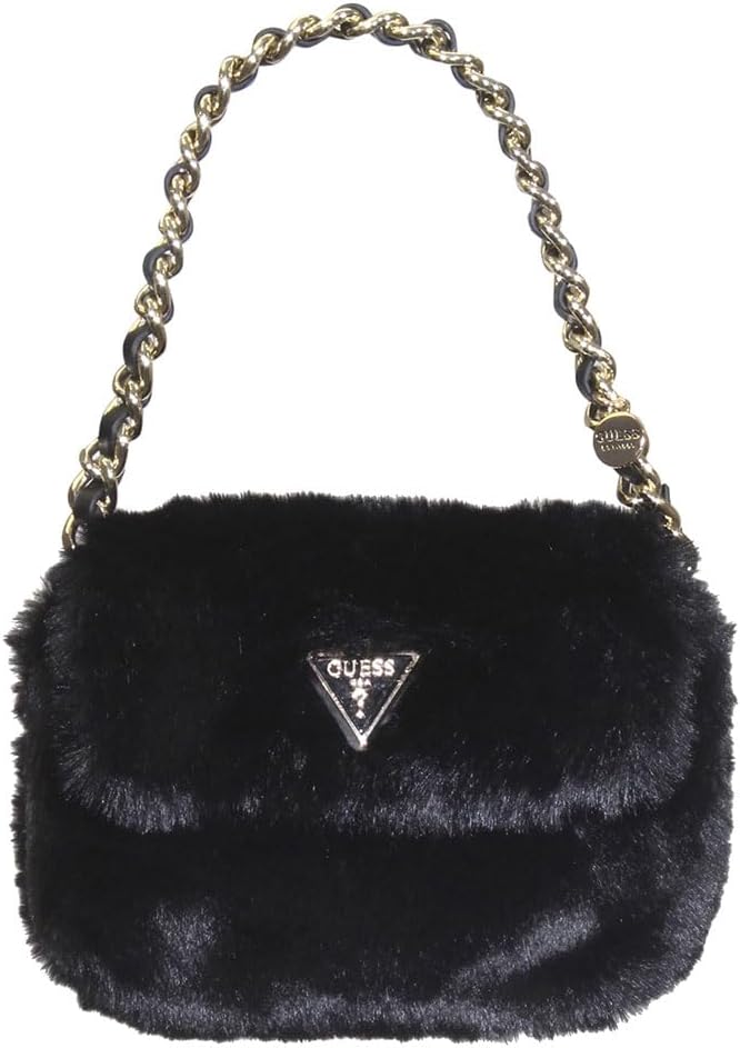 

GUESS Женская сумка Giselda через плечо с клапаном из искусственного меха черная