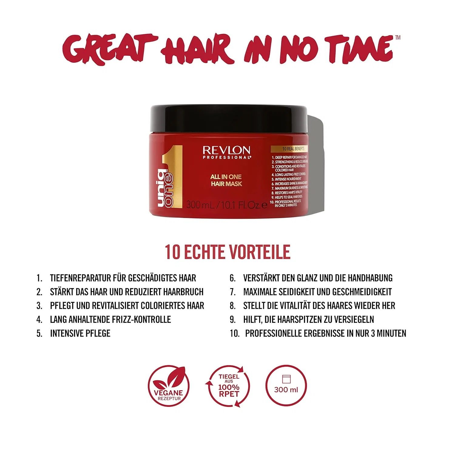 Маска для волос UniqOne Repairing Hair Treatment 300 мл Revlon Professional — фото 2