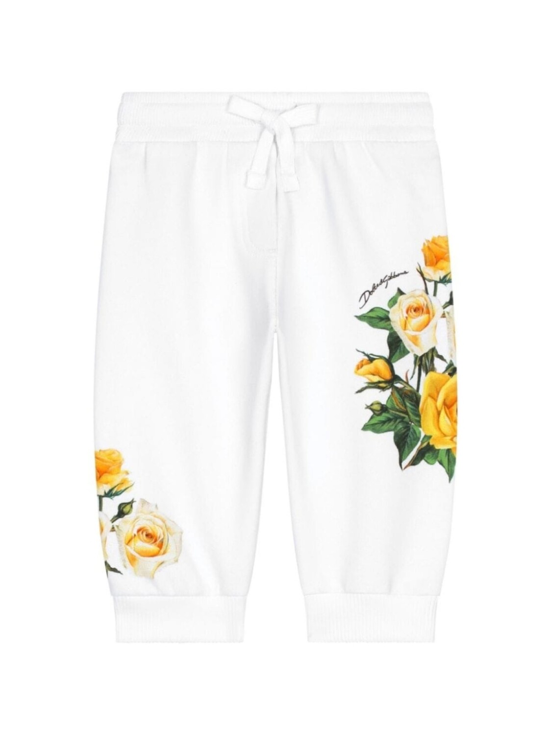 

Dolce & Gabbana спортивные брюки с принтом и кулиской, белый