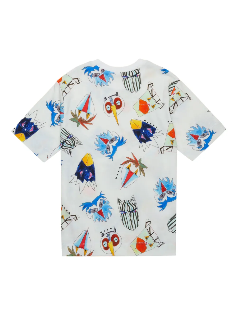 Футболка с принтом Marni Kids, белый — фото 2