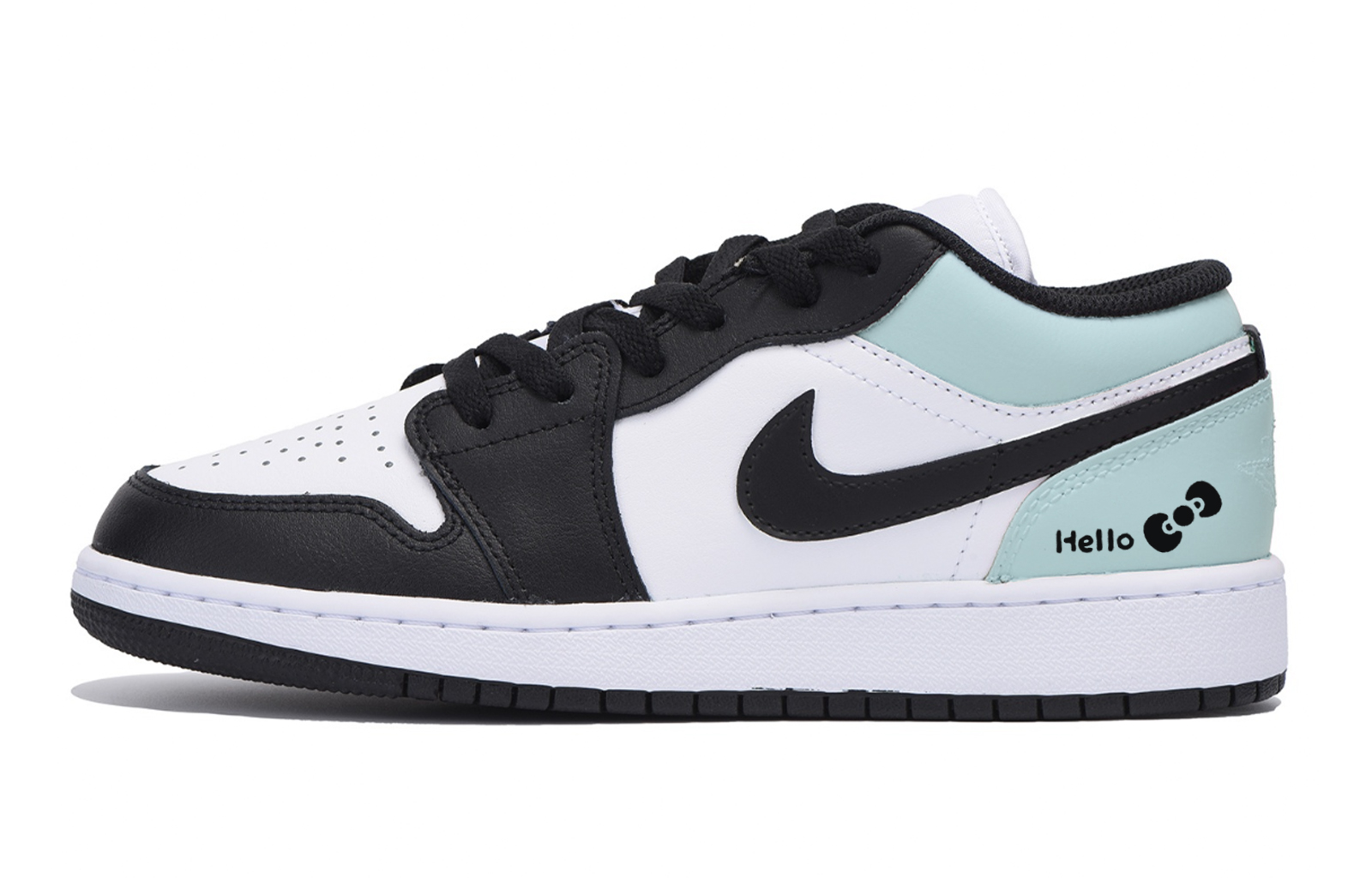 

Jordan Баскетбольные кроссовки Air 1 Berry Heart Milk Green с низким верхом, нескользящие, винтажные, мужские, черно-белые