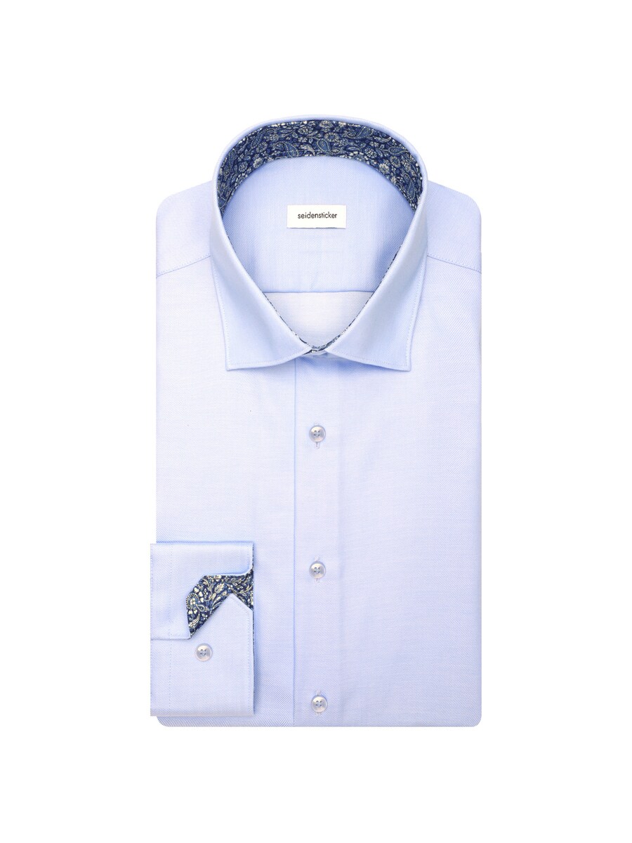 

Рубашка делового кроя Slim Fit SEIDENSTICKER Schwarze Rose, светло-голубой