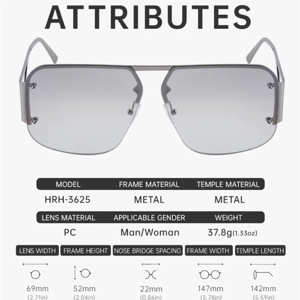 

MUTYNE Безободковые металлические солнцезащитные очки для женщин, роскошные винтажные квадратные солнцезащитные очки для мужчин, ретро без оправы, C4 Champagne