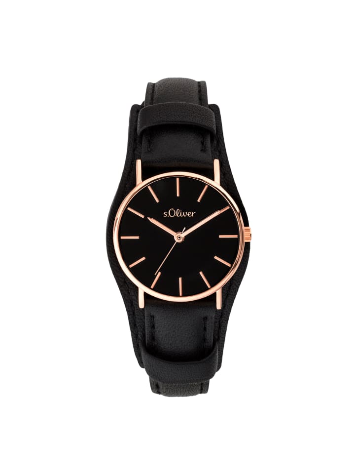 

s.Oliver Наручные часы со съемным сдержанным ремешком черного цвета