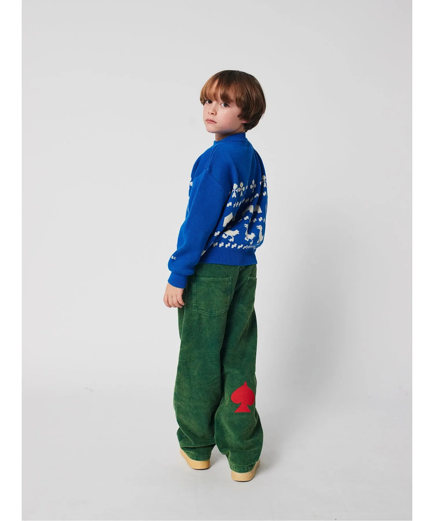Детские штаны из вельвета Joker corduroy BOBO CHOSES зелёные — фото 4