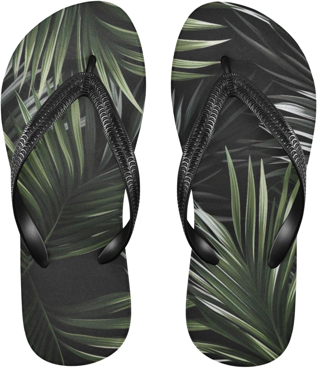 

Женские и мужские летние пляжные шлепанцы Palm Leaf с тропическим дизайном, для душа Kfbe