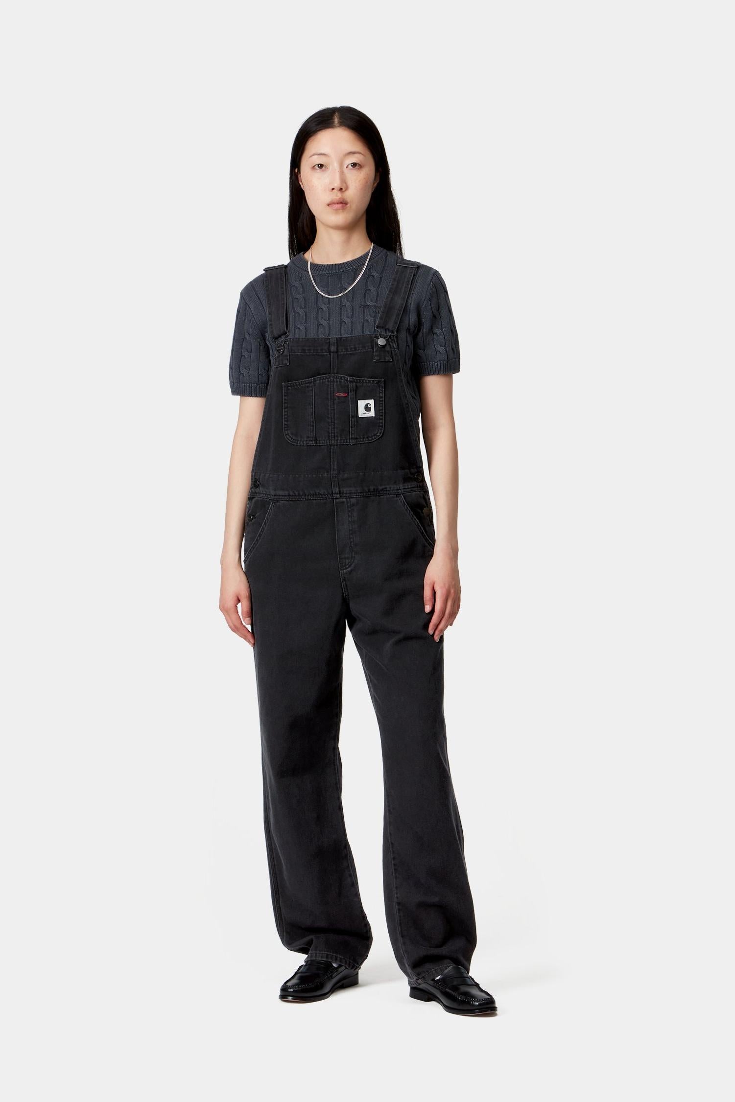 

Женский комбинезон Bib Overall Straight - деним Carhartt, черный
