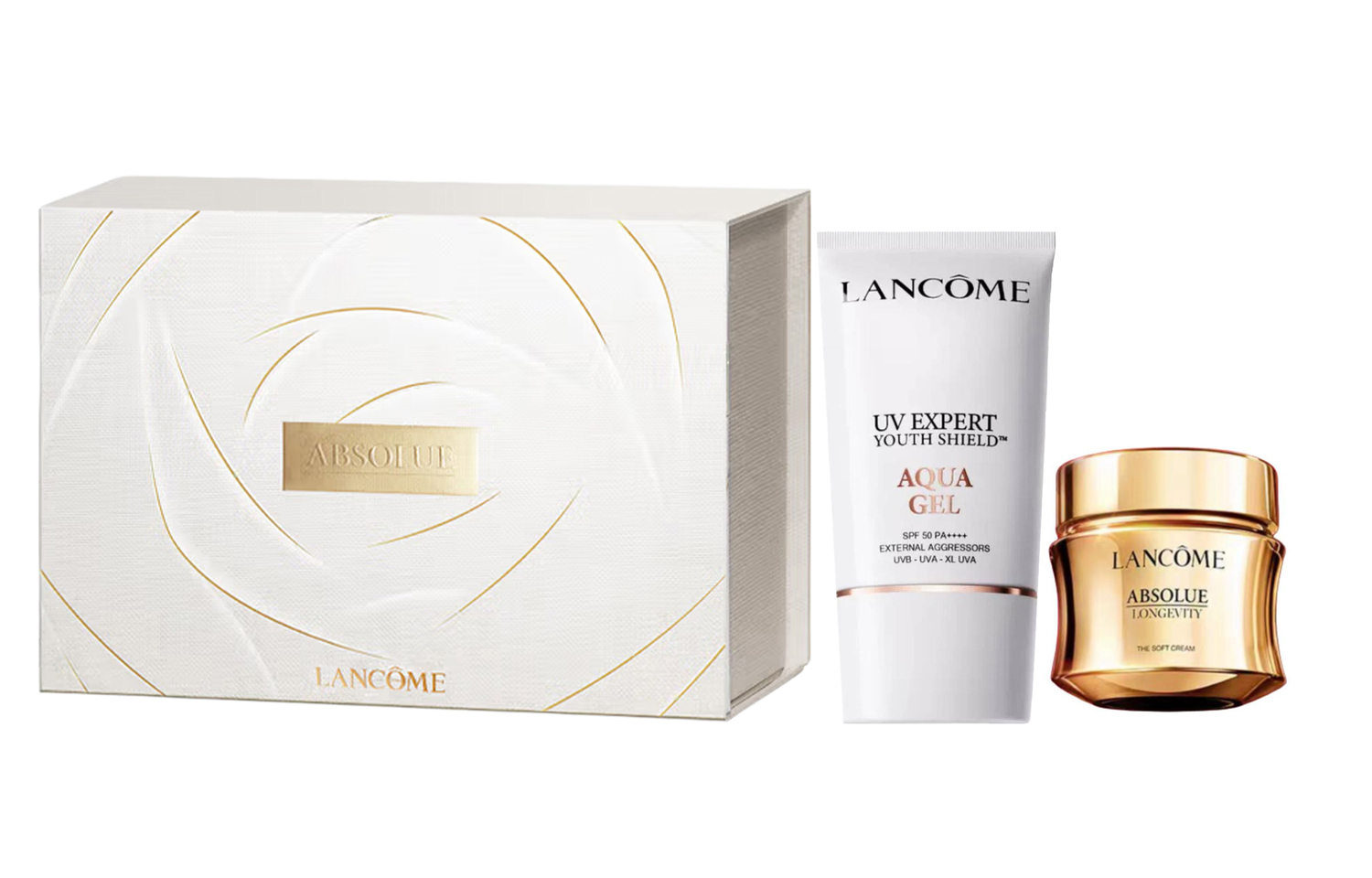 

LANCOME Крем для лица LANKOU в белом тюбике, набор для ухода за кожей с солнцезащитой, подтягивающий, увлажняющий, 30мл+60мл