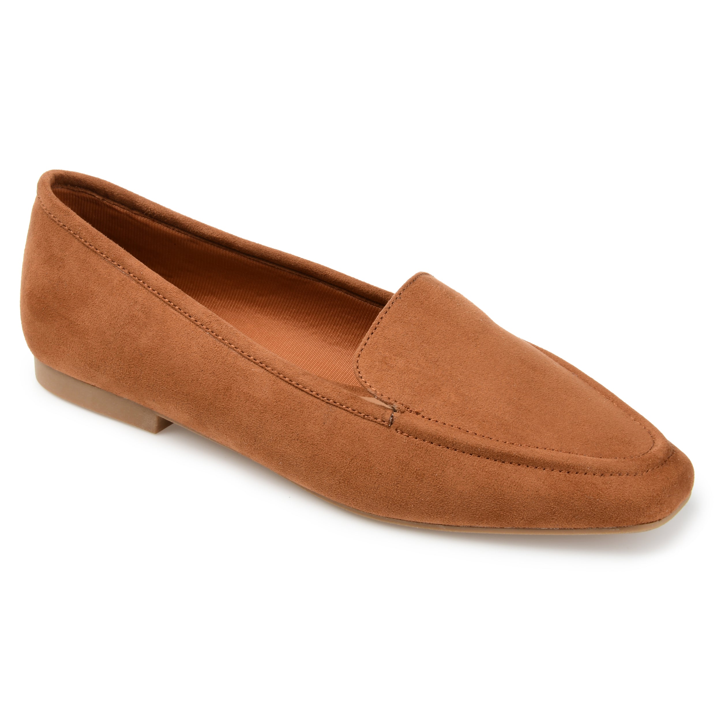 Женские лоферы Tullie из коллекции Journee, широкие, на плоской подошве, цвет cognac