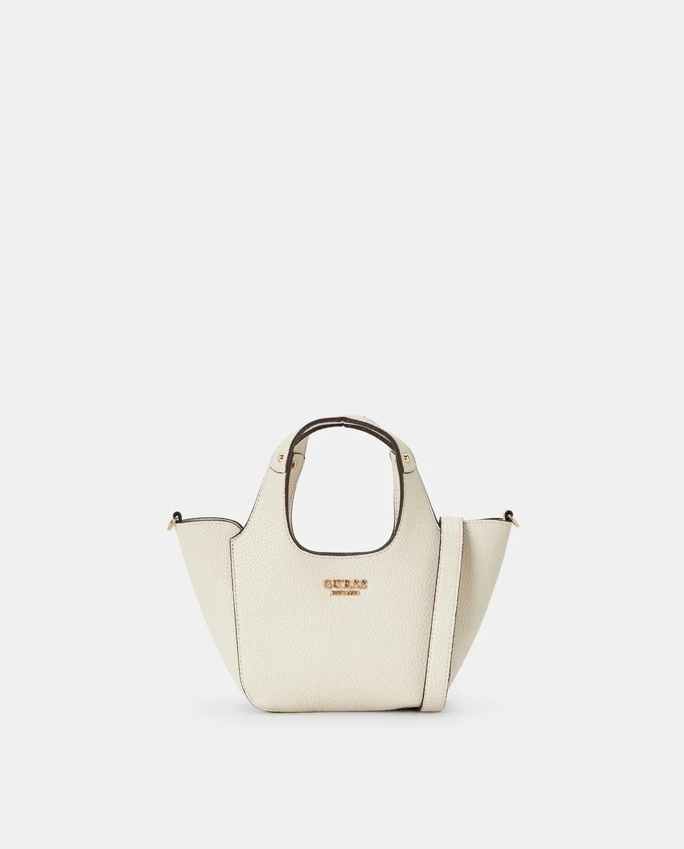 

Маленькая сумка через плечо с магнитной застежкой и карманом Guess, белый