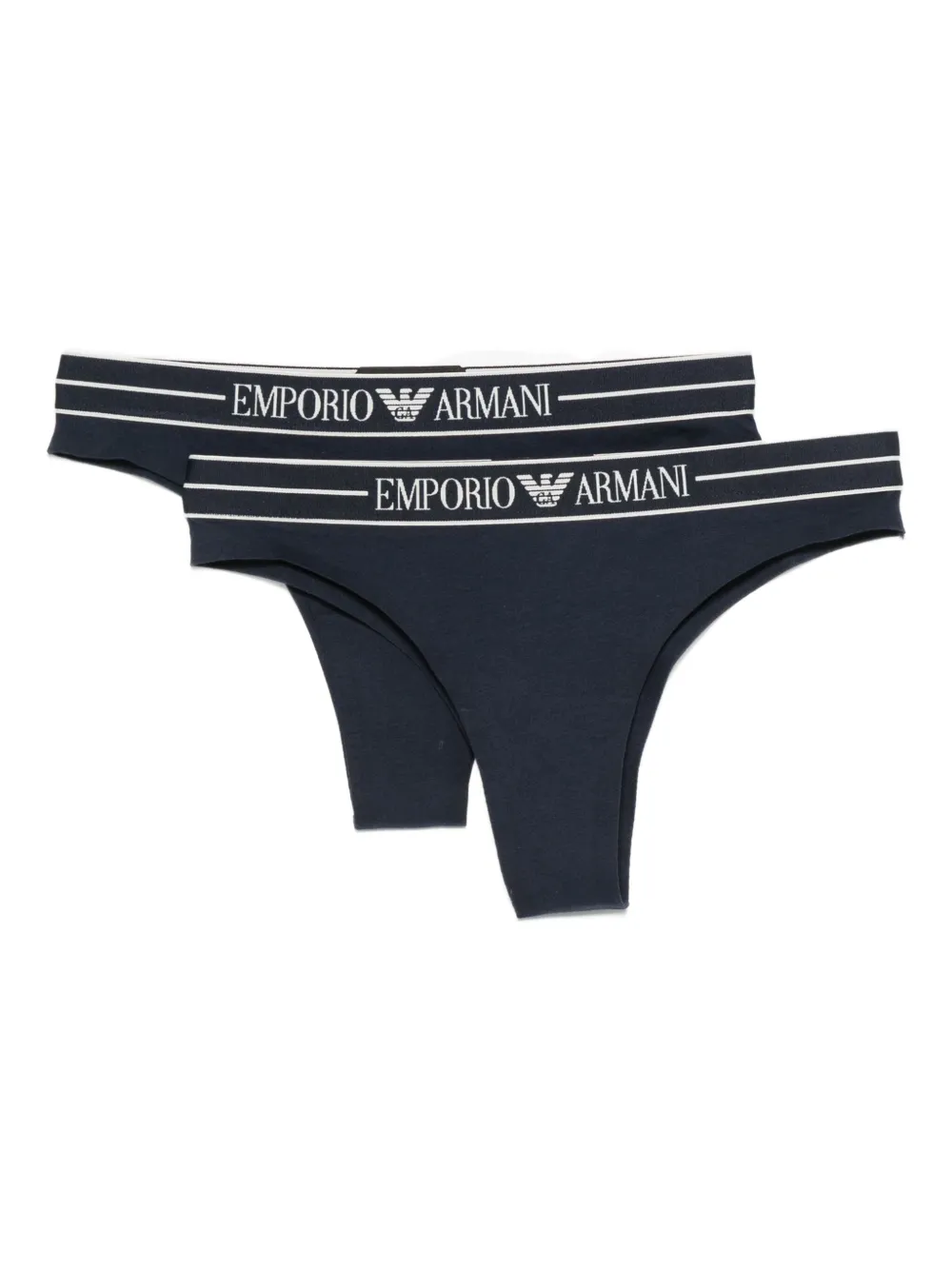 

Стринги с логотипом (комплект из двух шт.) EMPORIO ARMANI, синий