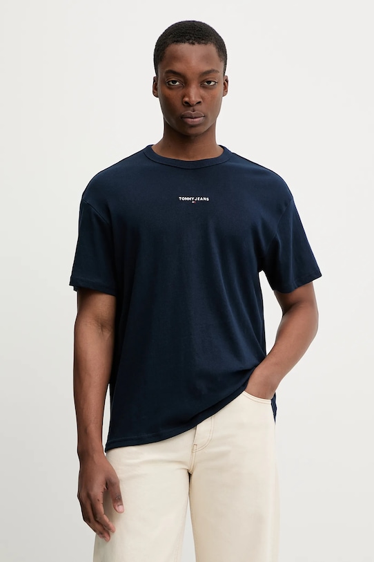 

Хлопковая футболка Tommy Jeans, темно-синий