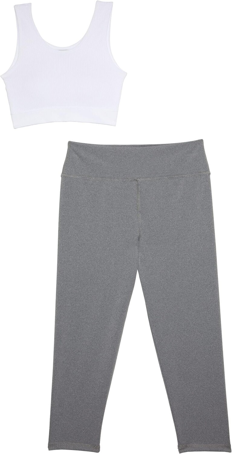 

Детский набор HABITUAL girl Lainey Crop Tank & Leggings Set, цвет Grey Heather