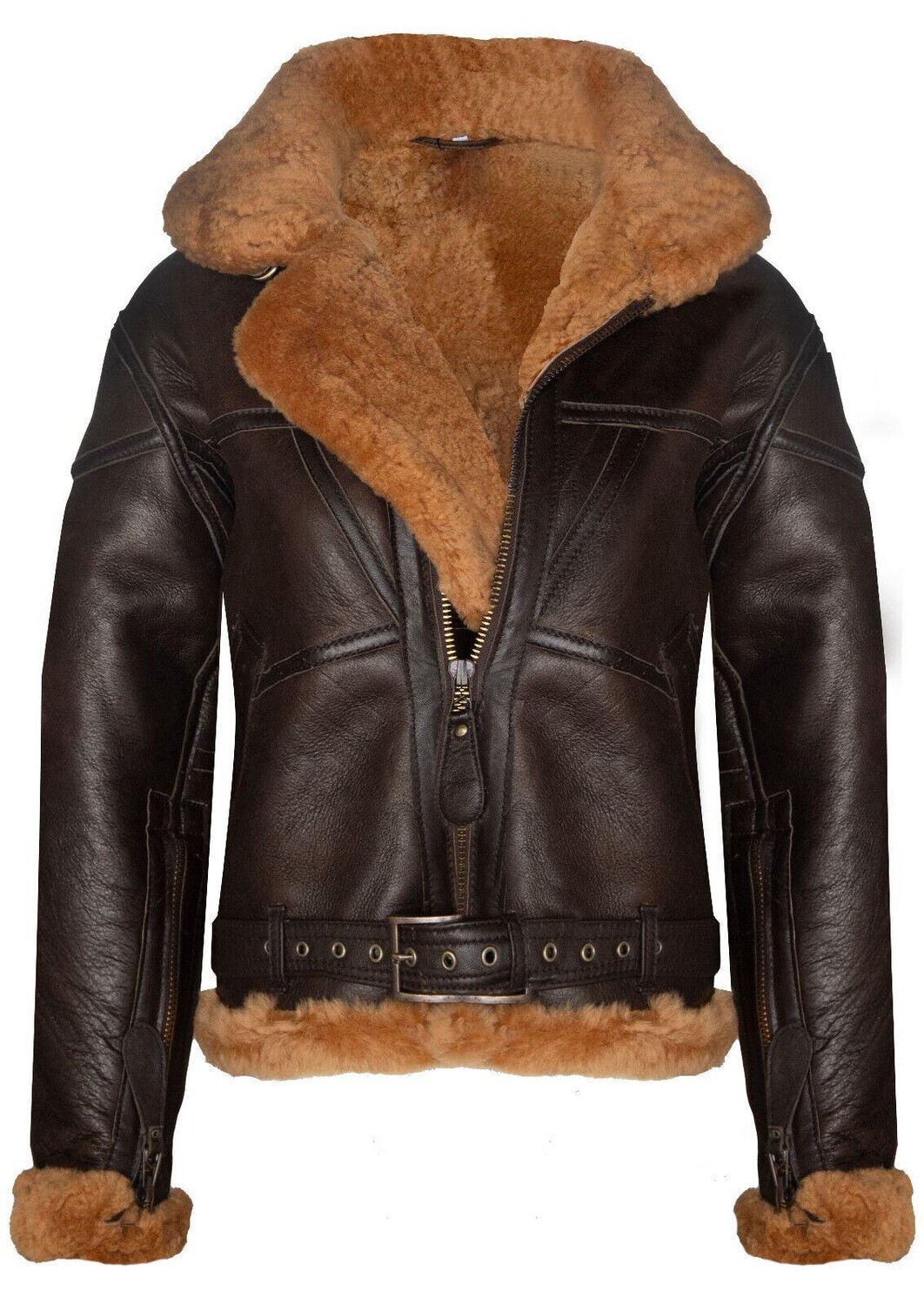 

Летная куртка RAF из овчины-Олбани Infinity Leather, коричневый