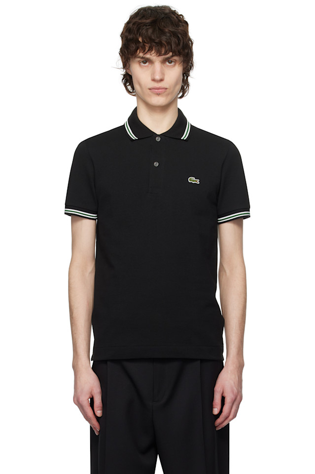 

Поло с акцентной отделкой Regular Fit Trim Lacoste, черный