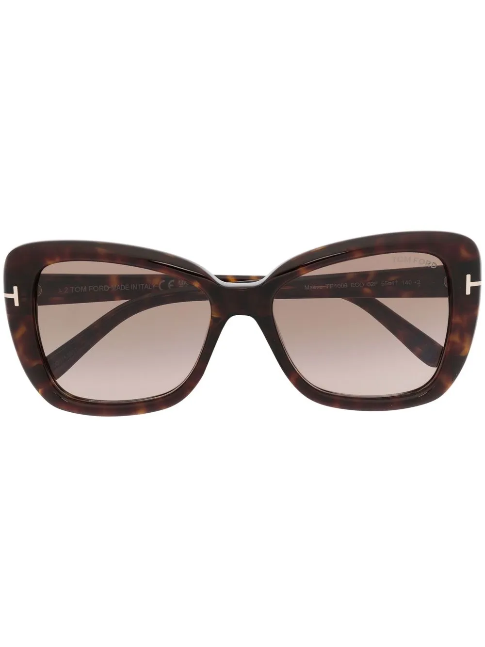 

Солнцезащитные очки в оправе черепаховой расцветки TOM FORD Eyewear, коричневый