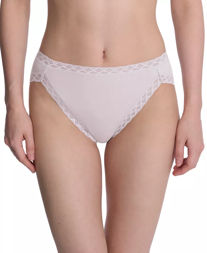 

Трусы Bliss Lace-Trim Cotton French-Cut Brief Underwear 152058 Natori, коричневый